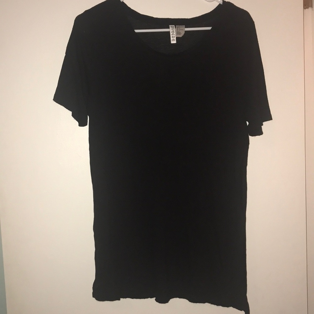 Black T with slits